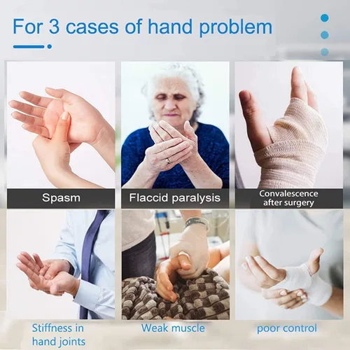 Vista 2 de Guantes de robot de rehabilitación, con entrenamiento de un solo dedo y modo de espejo, guantes de rehabilitación de rehabilitación de dedos