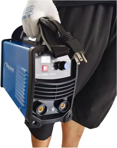 Vista 3 de MAYSENT Mini soldador de palo MMA de 200 A, inversor portátil de 110 V, arranque en caliente, fuerza de arco, antiadherente, pantalla digital