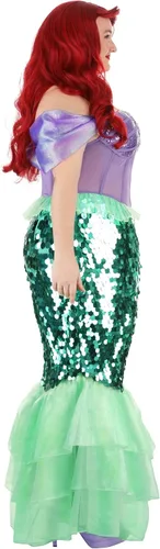 Vista 5 de Vestido de sirena Ariel de Disney, talla grande, para mujer, talla grande
