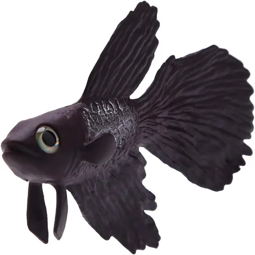 Vista 5 de FTVOGUE Acuario Natación Silicona Artificial Divertido Peces Ornamento Realista Falso (Marrón)