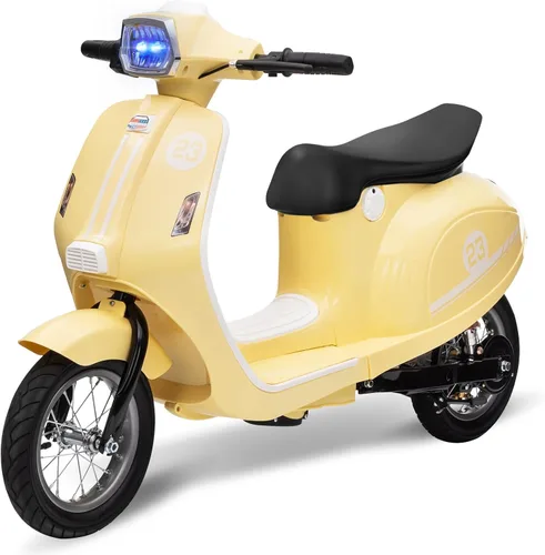 Vista 6 de Motocicleta eléctrica para niños de 24 V, juguete de paseo de 350 W Beige
