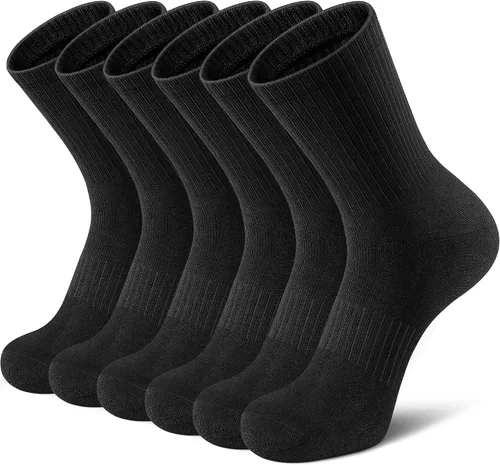 Vista 12 de Airacker Calcetines atléticos para correr y correr para hombre y mujer Negro
