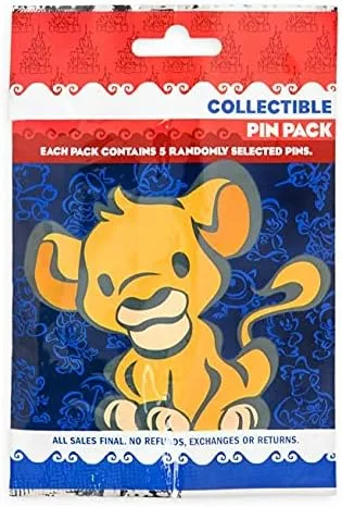 Vista 3 de Disney Parks Cute Characters Mystery Pin Collection Bag Pack 5 pines aleatorios Metal