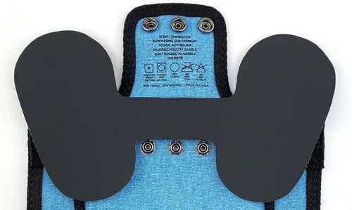 Vista 4 de DOWN UNDER OUTDOORS Sillín para pollo mediano-grande con correas ajustables, delantal para pollo, protector de aves de corral, suministros para Azul