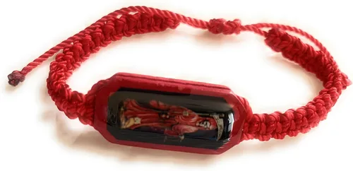 Vista 6 de Pulsera de hilo rojo Pulsera Roja de hilo de la Santa Muerte