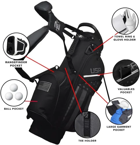 Vista 2 de Hot-Z Golf USA Flag Stand Bag
