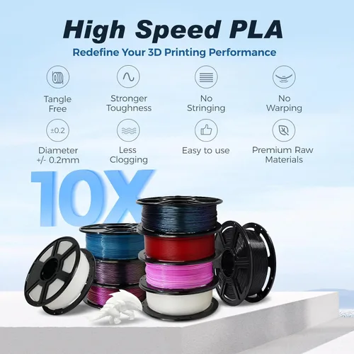 Vista 2 de FLASHFORGE High Speed Chameleon PLA Multicolor Púrpura Abisal, Impresión Rápida Máx 500 mm/s, Filamento PLA con Cambio de Color 1.75 mm, Cambia