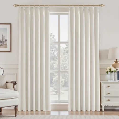 Vista 20 de UHITECH Cortinas plisadas pequeñas de 35 pulgadas de largo, cortinas opacas cortas para ventanas de sótano, aislamiento térmico, cortinas opacas