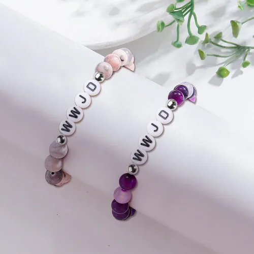 Vista 33 de Long tiantian WWJD - Pulsera con texto en inglés «What Would Jesus Do», pulseras WWJD para mujeres, pulseras W.W.J.D para hombres, joyería