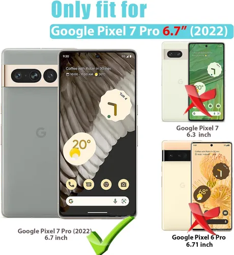 Vista 6 de [2+2] Protector de pantalla de vidrio templado para Google Pixel 7 Pro (2 paquetes) + protector de lente de cámara (2 paquetes), película de vidrio
