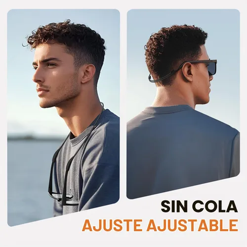 Vista 3 de Correa de gafas de sol 3pcs, sin cola ajustable correa de gafas de 3 piezas Negro