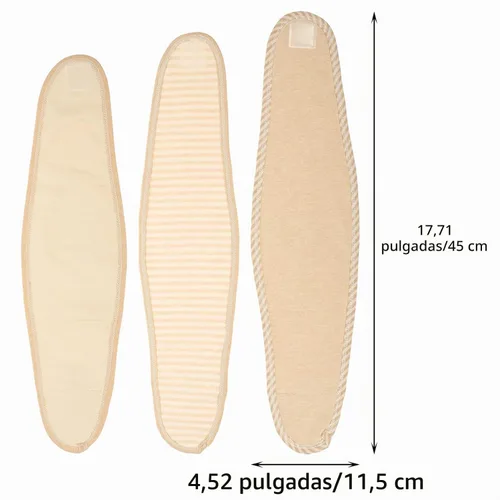 Vista 2 de Healifty - Protector de vientre para bebé, paquete de 3 bandas de algodón para el ombligo para recién nacidos, cubierta de cordón umbilical