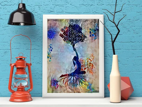 Vista 3 de Yoga Art, Motivational Watercolor Print, Yogi Poster, Yoga Pose Yoga Print, Yoga Woman Yoga Studio, Yogi Girl Wall Decor Yogi Gift