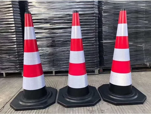 Vista 4 de ASSICON Metal Bolardo aparcamiento rojo y blanco postes de seguridad para calzadas Bolardos de seguridad Diseño cónico Barrera de estacionamiento