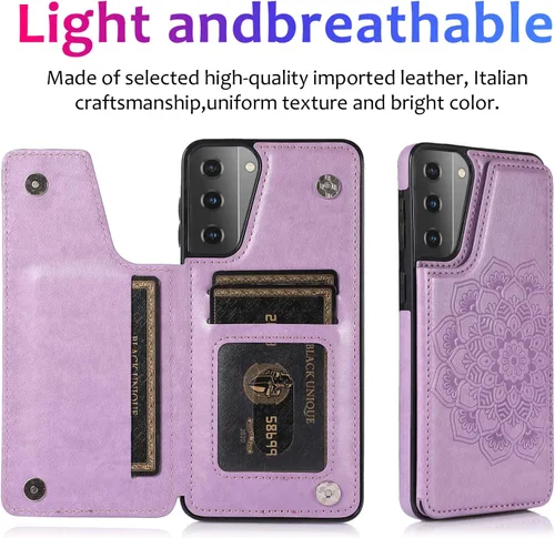 Vista 7 de Asuwish Funda compatible con Samsung Galaxy S21 Glaxay S 21 5G de 6.2 pulgadas y protector de pantalla de vidrio templado, accesorios