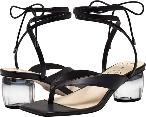 Vista 4 de Jessica Simpson Women's Sitelli Ankle Wrap Sandal Heeled Blanco