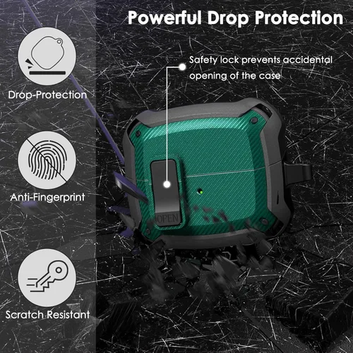 Vista 3 de KOREDA Compatible con Samsung Galaxy Buds 3 Pro y Galaxy Buds 3 (2024) y Galaxy Buds 3 FE (2025) Funda con kit de limpieza, TPU militar a prueba