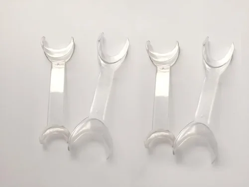 Vista 2 de 4 unids/2 sets dentales de doble cabeza en forma de T intraoral mejilla retractor boca abridor