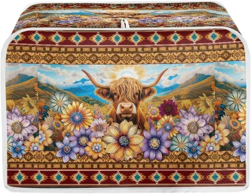 Vista 31 de Talayituse Autumn Maple Leaf Print Toaster Cover 2 Slice Bread Toaster Oven Cover Washable Toasters Dust Covers Kitchen Small Appliance Covers