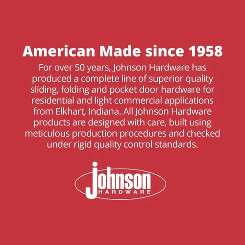 Vista 5 de Johnson Hardware 2041PLBG Guía de puerta de bolsillo oculto