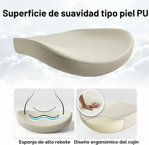Vista 4 de Ergalithic Silla de Oficina Ergonómica para Hogar y Computadora - Silla X en Forma de Malla con Cuero PU y Soporte Lumbar Ajustable - Silla