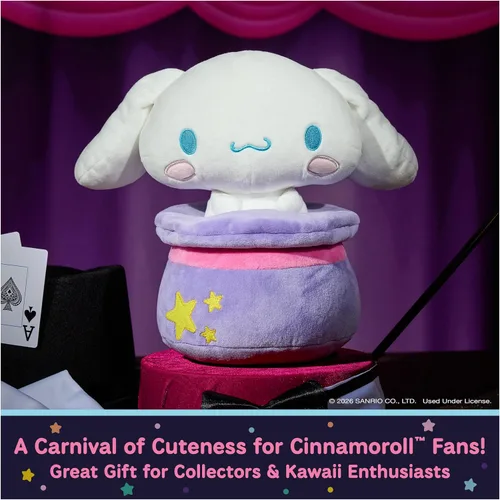 Vista 2 de GUND Sanrio Cinnamoroll in Magic Hat 10-Inch Circus Plush Toy for Ages 1+