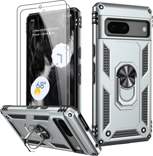 Vista 8 de LUMARKE para Google Pixel 3A XL - Funda con protector de pantalla, funda protectora grado militar probada contra caídas de 16 pies con soporte