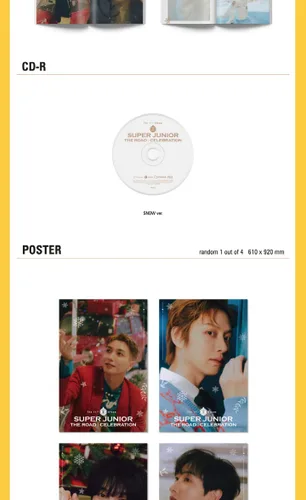Vista 3 de SUPER JUNIOR Vol.2 The Road : Celebration 11th Album Poster+Photobook+Photocard+Tracking Random Version