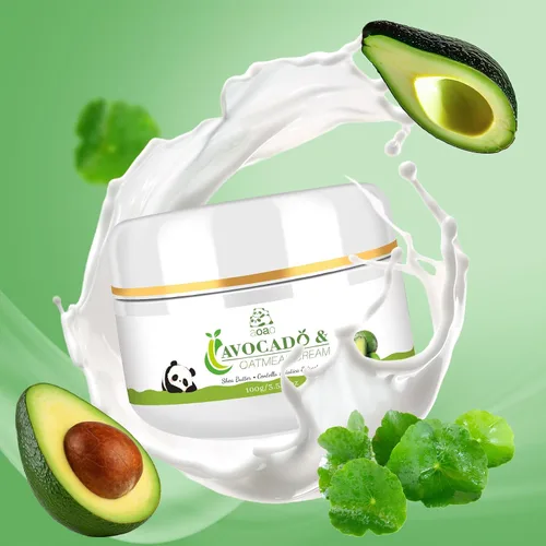 Vista 5 de AOAO Crema hidratante diaria de aguacate para niños, hidrata suavemente la piel seca y sensible para la cara y el cuerpo de bebés y niños, avena