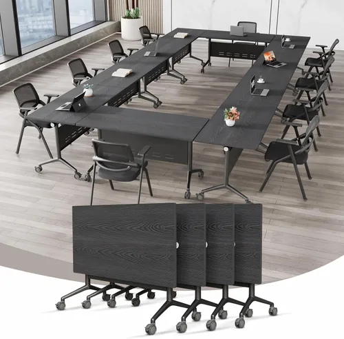 Vista 58 de Mesa de conferencias plegable, mesa de sala de conferencias con ruedas, mesa de conferencias plegable modular, mesas de reuniones de entrenamiento
