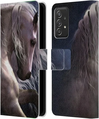 Vista 73 de Head Case Designs Officially Licensed Laurie Prindle A Morgan Christmas Western Stallion Leather Wallet Case Compatible with Samsung Galaxy A07 4G