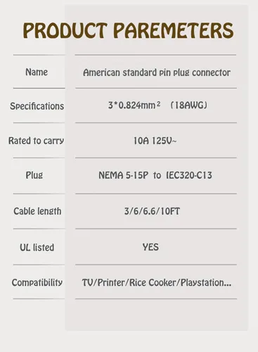 Vista 6 de Cable de alimentación de 6 pies compatible con olla instantánea, olla a presión eléctrica, olla arrocera, máquina de leche de soja, microondas