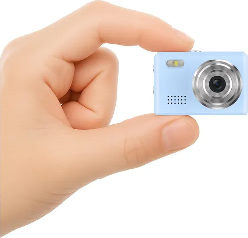Vista 10 de Mini cámara digital, 1080P HD minúscula cámara retro llavero con tarjeta de 32 GB, pantalla de 0.96 pulgadas y adaptador OTG, cámara de bolsillo