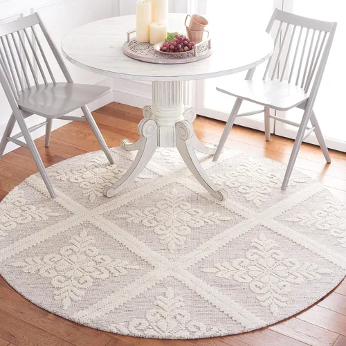 Vista 33 de SAFAVIEH Vermont Collection - Alfombra decorativa de 2 pies 3 pulgadas x 4 pies, color marfil, lana hecha a mano, ideal para zonas de alto tráfico