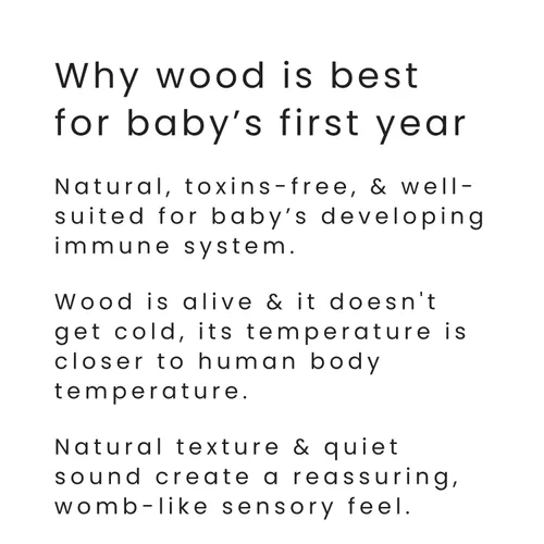 Vista 9 de Sonajero de madera para bebés de 0 a 6 y 6 a 12 meses, juguete natural Montessori, sonajero de sonido tranquilo para niños y niñas recién nacidos