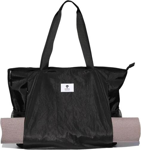 Vista 8 de Bolsa para esterilla de yoga ESVAN, bolsa de mano para yoga, bandolera para esterilla de yoga, bolsa de transporte para oficina, yoga, pilates