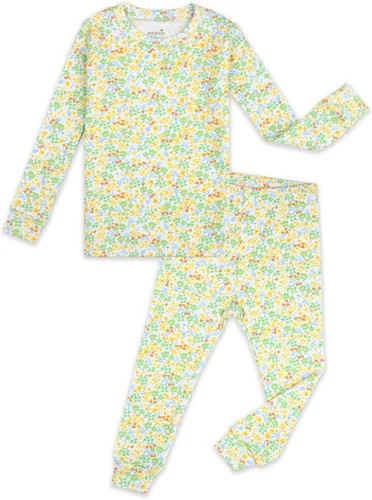 Vista 16 de moimoln 6M-8Y Pijama floral para bebé y niña pequeña, suave, modal, algodón, transpirable, ajustado, manga larga, conjunto de ropa de dormir A_baya