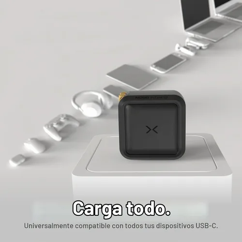 Vista 7 de NOCO XGrid X65: Cargador USB-C de 65 W - Adaptador de corriente GaN de doble puerto con PD 3.0, QC 4.0+ y PPS - Carga rápida con distribución
