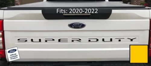 Vista 2 de Calcomanías de texto en inglés Super Duty para coche Ford, para la parte trasera de F250 F350 F450 (2020)