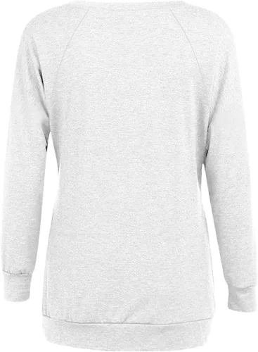 Vista 5 de Camiseta de manga raglán para mujer, casual, cuello en V, lisa, suave, ligera, con bolsillo