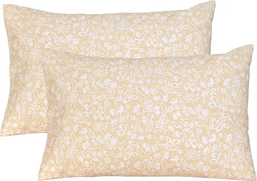 Vista 16 de Feather & Stitch - Fundas de almohada 100% algodón de 2 piezas tamaño Queen, 300TC fundas de almohada ultra suaves con cierre de sobre, resistentes
