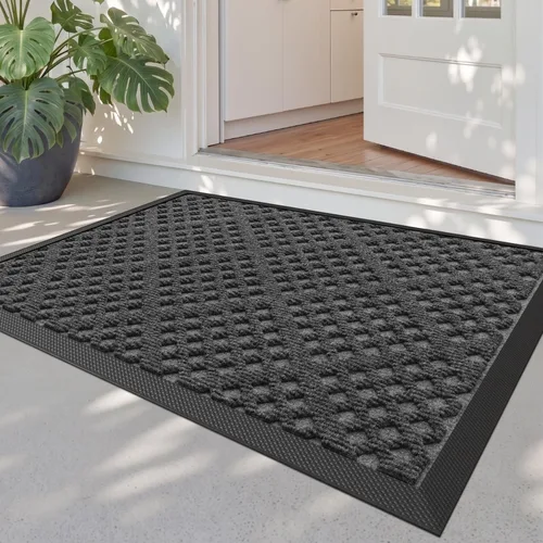 Vista 34 de DEXI Felpudo para puerta delantera, entrada exterior, 32 x 48 pulgadas Marrón