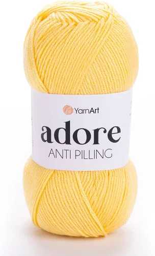 Vista 23 de 1 madeja YarnArt Adore, hilo antipilling, 100% acrílico antipilling, 100 g (3.5 oz), 280 m (306 yd), 3: Light-DK, Verde bebé - 358