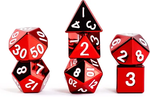 Vista 11 de FanRoll - Juego de dados poliédricos de metal de 0.630 in, plata antigua, dados de juego de rol para Calabozos y Dragones