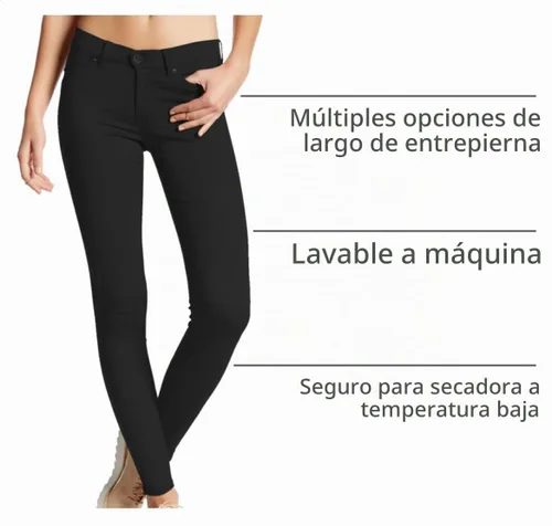 Vista 4 de Hybrid & Company - Pantalones ultraelásticos para mujer, cómodos y ajustados, para el trabajo y ocasiones informales Negro