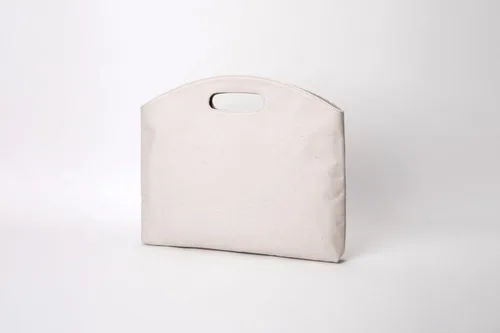 Vista 8 de Maletín para laptop de 14 pulgadas para mujer Beige/Lona