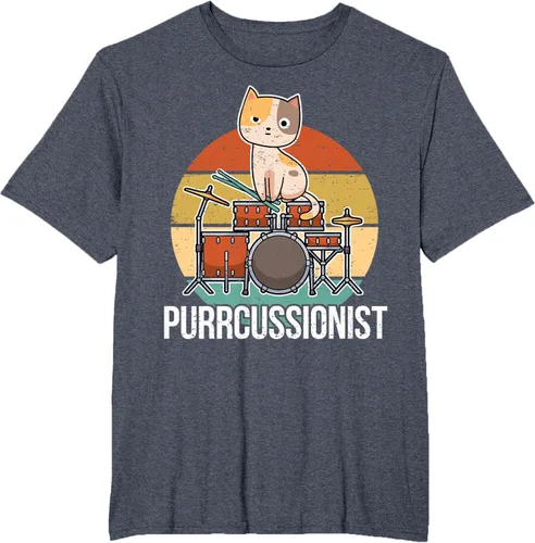 Vista 81 de Funny Percussion Drummer Drumming Drums Saying I Kitten Cat Camiseta, Negro, S