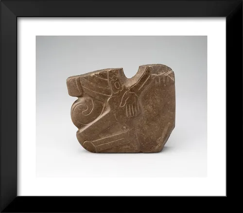 Vista 2 de ArtDirect Classic Veracruz 23x20 Black Modern Framed Art Print Titled Fragment of a Hacha