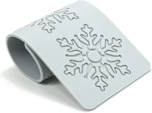 Vista 8 de Molde de silicona con estampado 3D de copos de nieve huecos para pastel de chocolate y caramelo para decoración de cupcakes