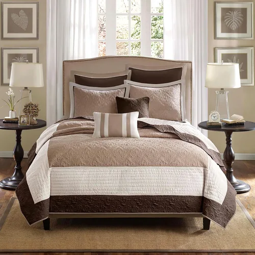 Vista 8 de Madison Park Attingham - Juego de edredón reversible, colcha transpirable para todas las estaciones, capas de ropa de cama ligeras y acogedoras